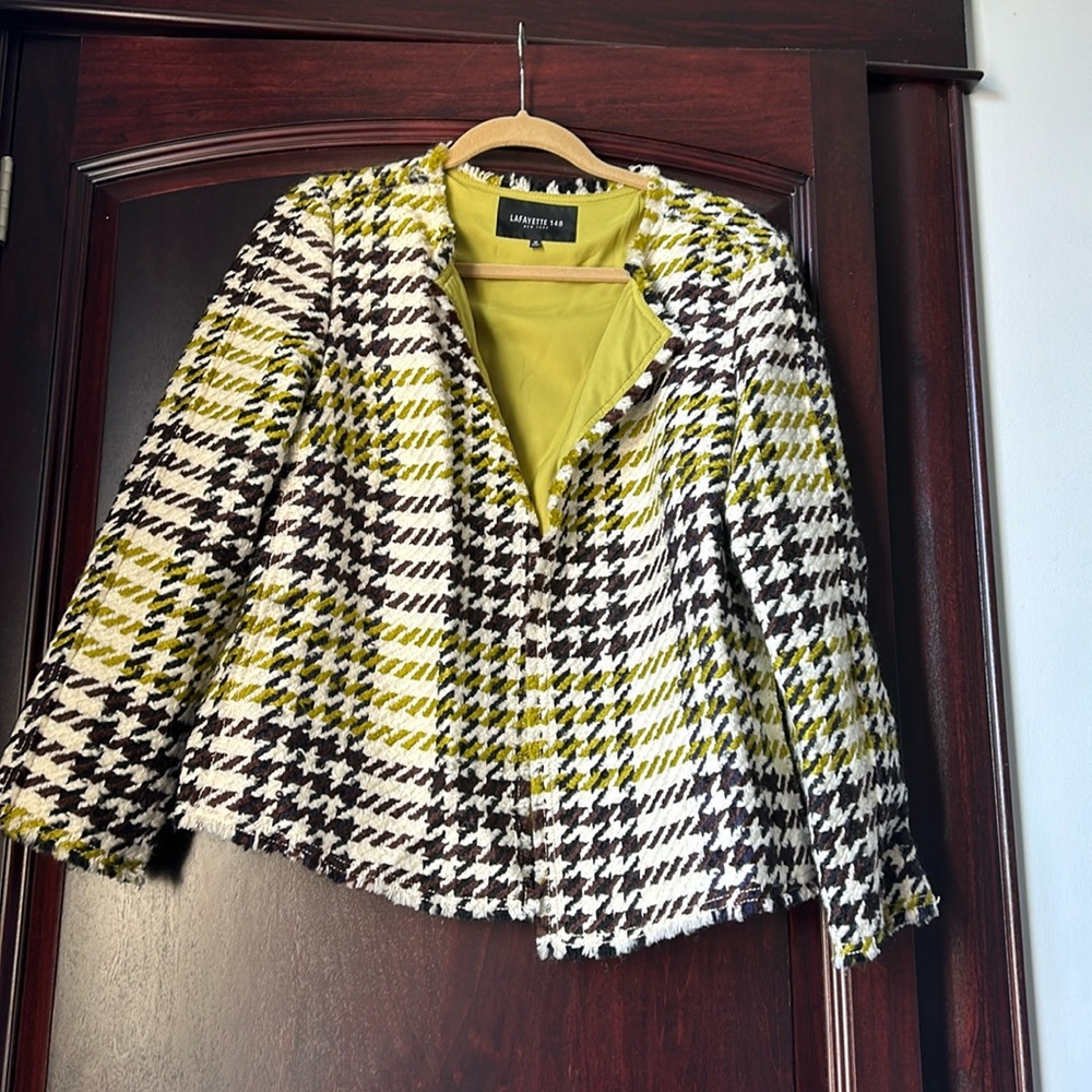 Lafayette 148 Houndstooth Blazer